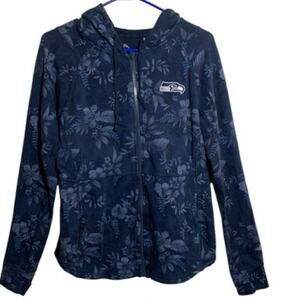 Seattle Seahawks Hoodie Mens Med Full Zip NFL Floral Print Tommy Bahama